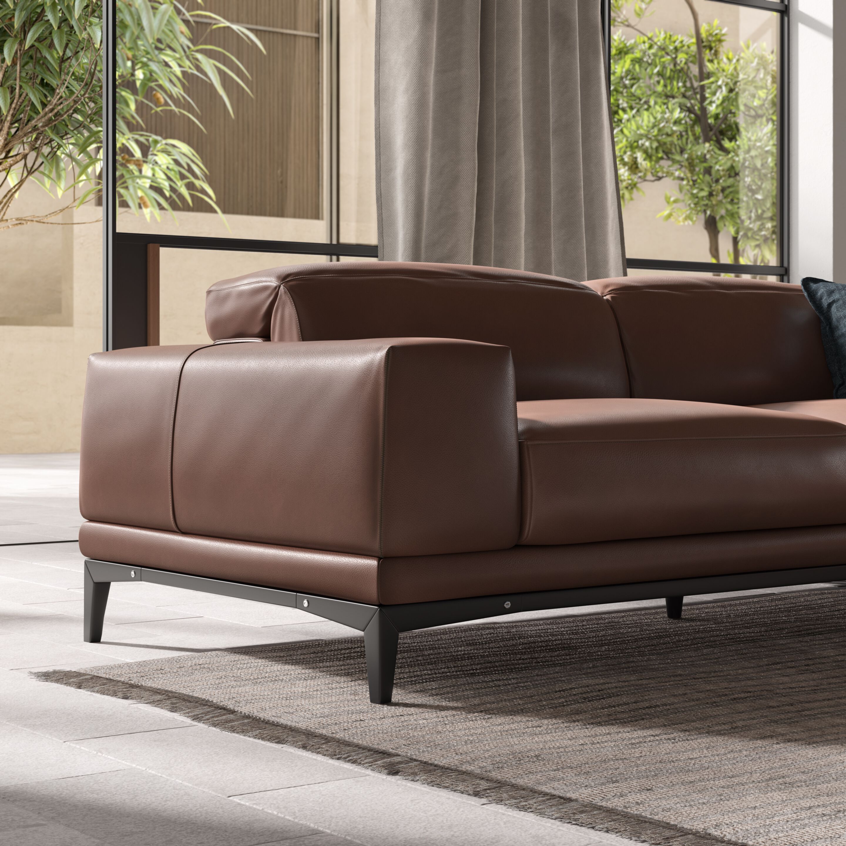 Диван с подголовником и полуостровом Natuzzi Italia BORGHESE ARCH-00119159 - Вид №4