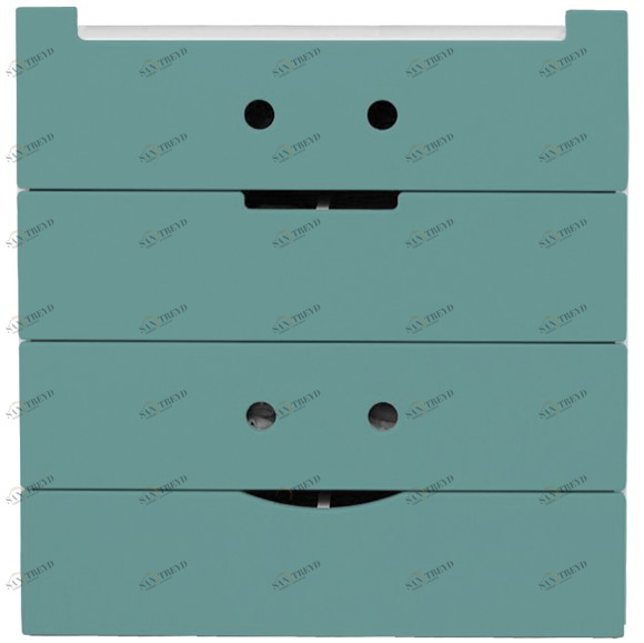 Комод детский с 4 ящиками и декором "Близнецы Валли и Вилли" МАНДАРИН ЧУДИКИ 178772 Зеленый Santreyd 