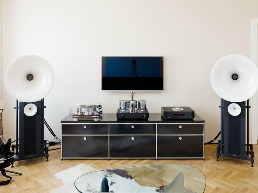 USM Модульная тумба под телевизор из лакированного металла Usm haller system sun-id-1397091 - Вид №1