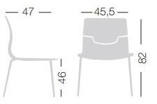 GABER Штабелируемый стул из полипропилена Slot sun-id-1505419 - Вид №4