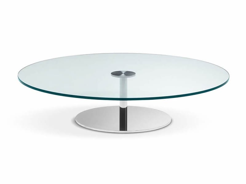 Круглый журнальный столик из закаленного стекла Tonelli Design ARCH-00055693