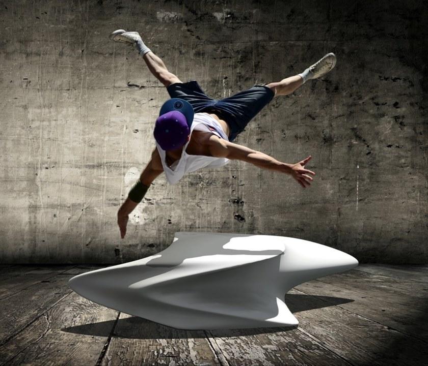 Manufatti Viscio Изогнутая скамья из реконструированного камня без спинки  Cc004  - Вид №3