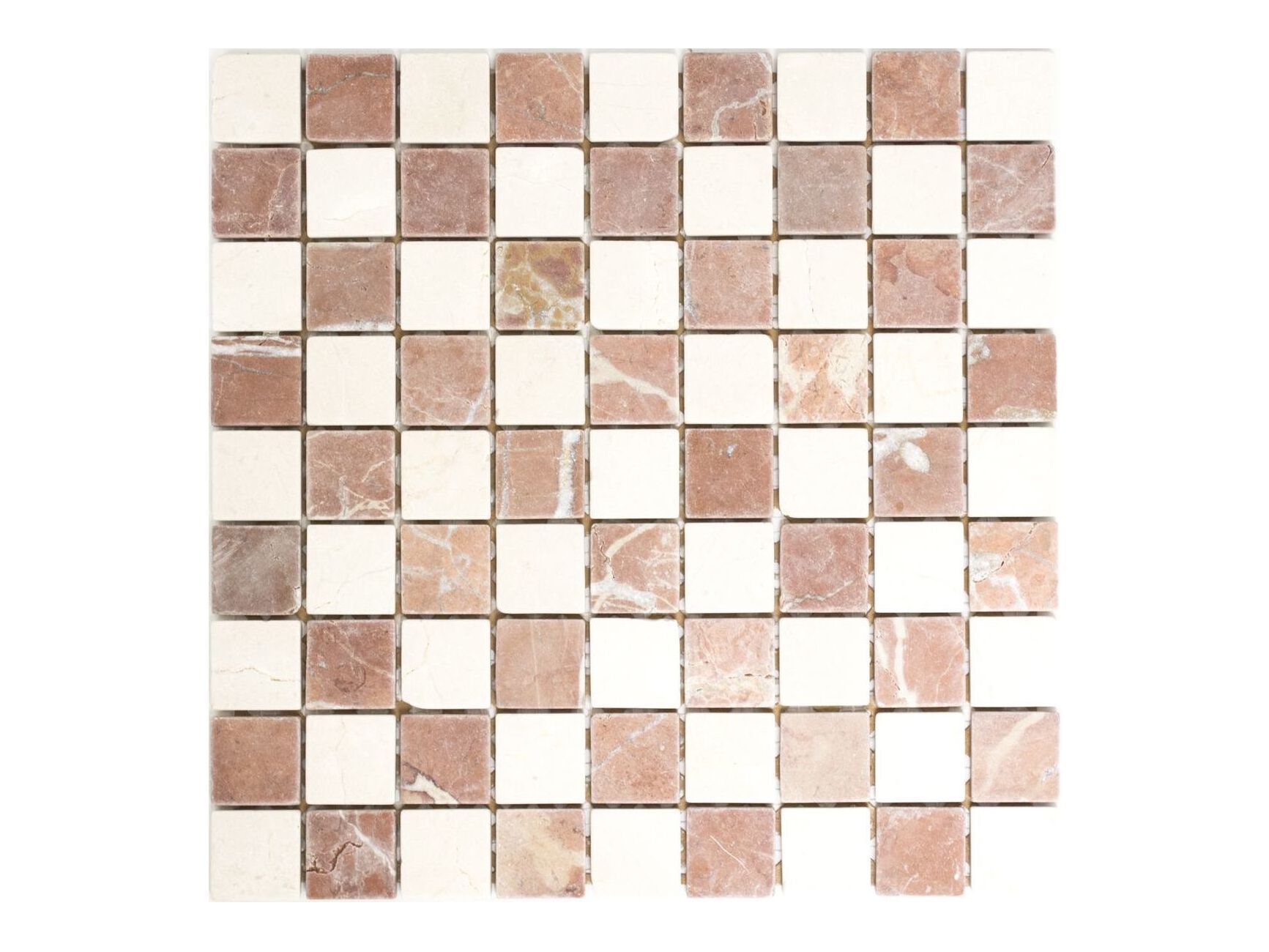 Мраморная мозаика Botticino и Rosso Verona Mosaix ARCH-00085336 - Вид №1