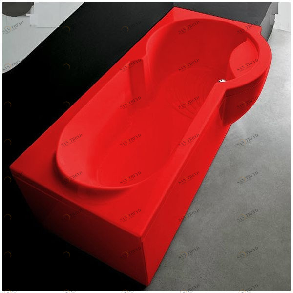 Ванна Gruppo treesse Simona V5671-DX-K красная прямоугольная правая VTLV5671DXK