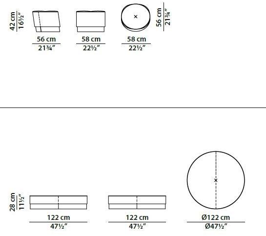 BAXTER Круглый кожаный пуф Anais sun-id-1455057 - Вид №3