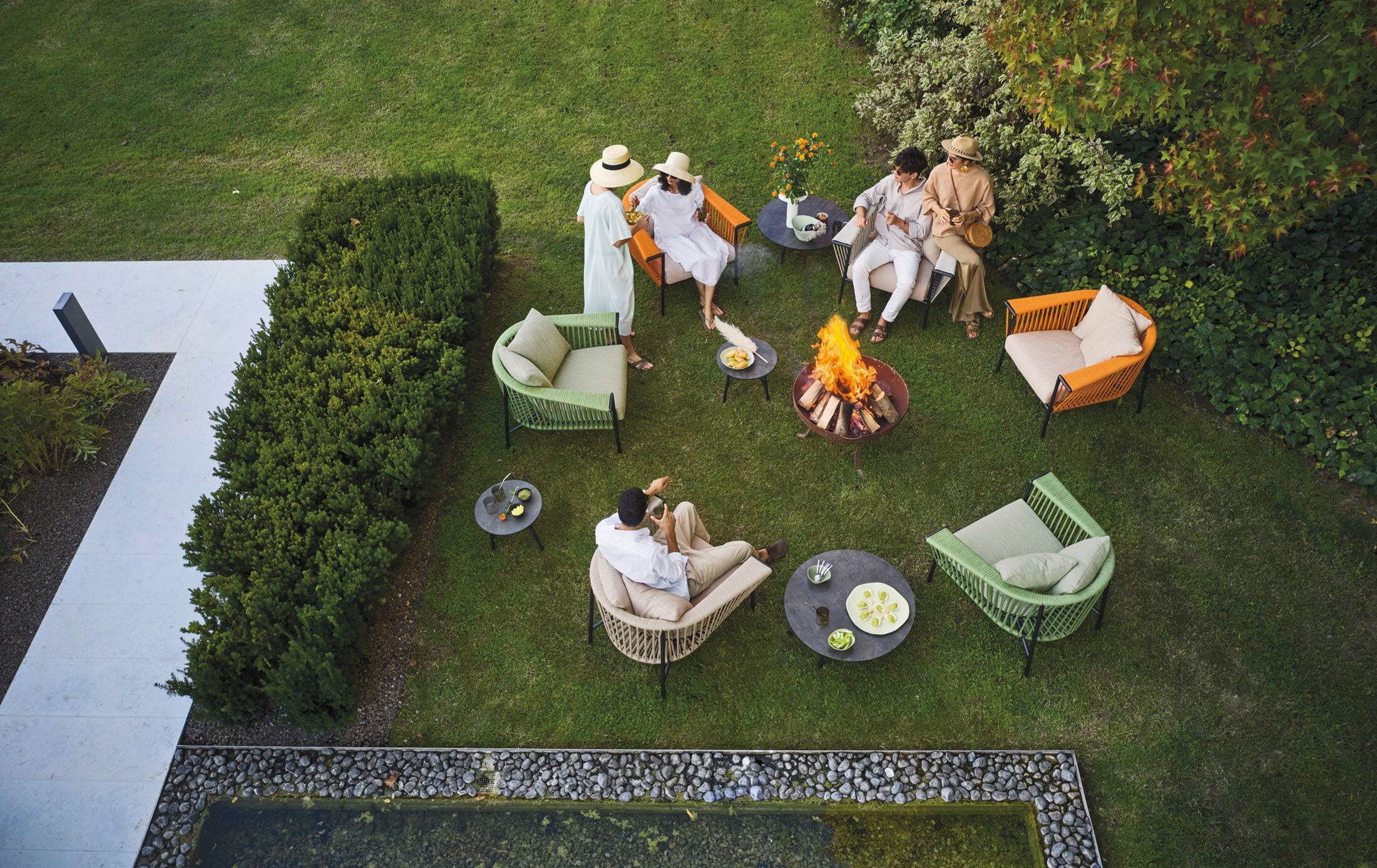 Круглый садовый стол HPL Roberti венок ARCH-00005138 - Вид №5