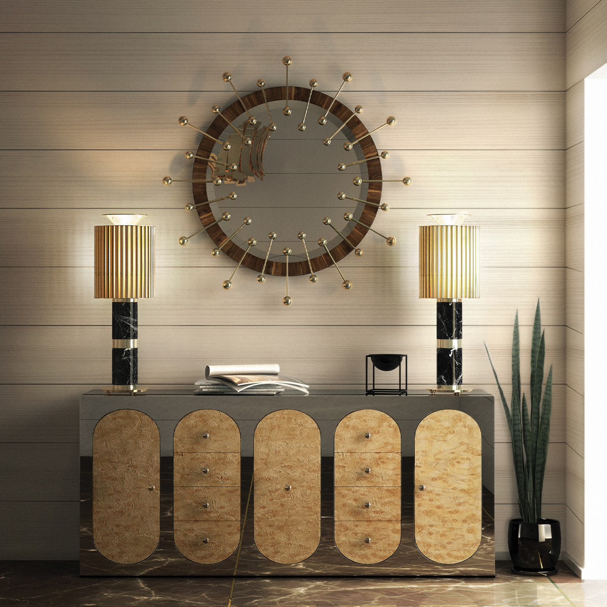 Консоли Claire Console Table Covethouse ESSENTIAL HOME  - Вид №1