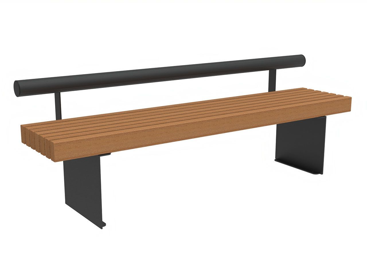 Скамья из окуме со спинкой Lazzari дольмен ARCH-00090444 - Вид №9