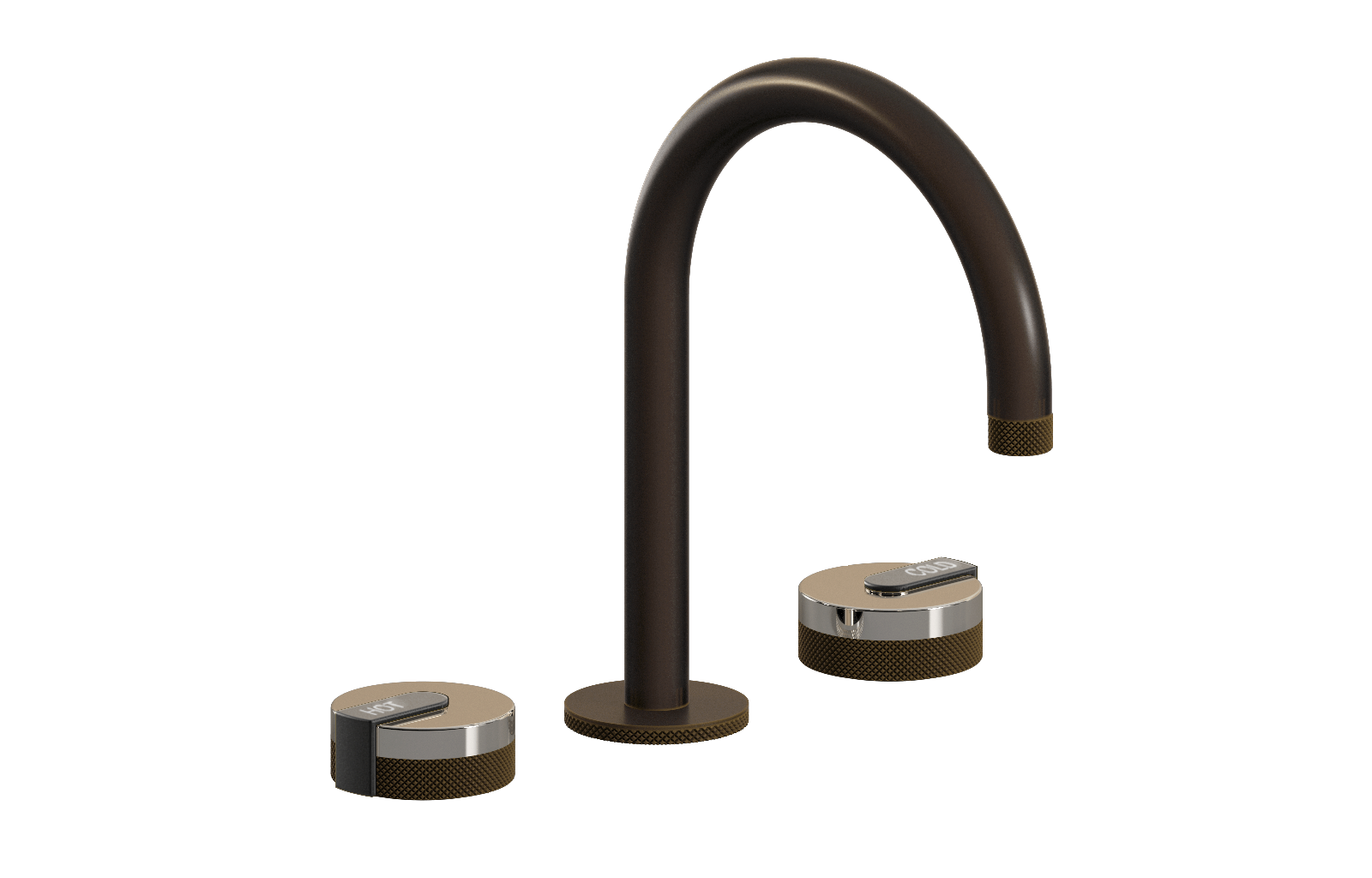 E-11512-R1PN-L1BK-OB Смеситель для умывальника на 3 отвертия GRAFF MOD+