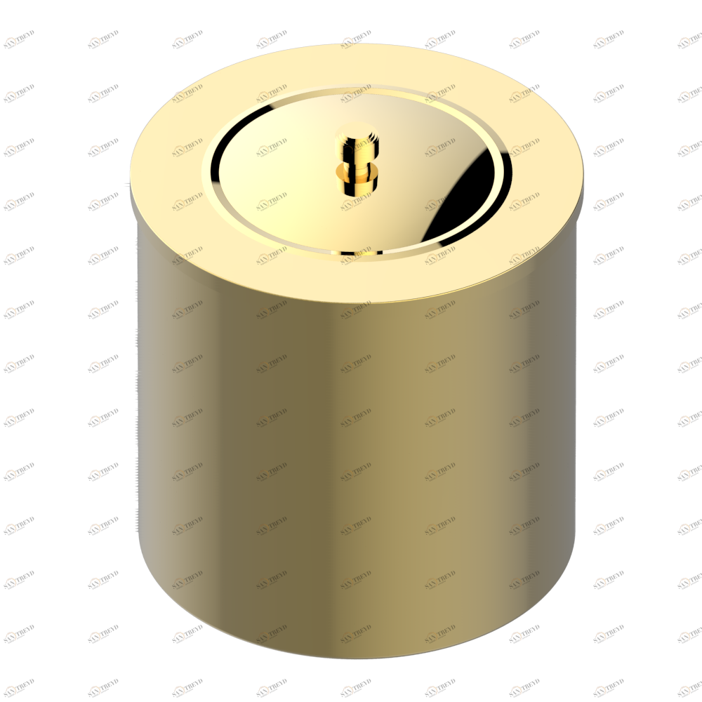 A34-712CL WASTE BASKET WITH COVER Diameter : 200 mm Thg-paris Bambou с хрусталём янтарного цвета Покрытие PVD золотистый цвет A34-712CL CAT.F