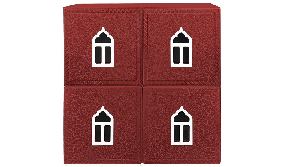 Полка детская квадратная "Венеция-4" МАНДАРИН ВЕНЕЦИЯ 178676 Красный Santreyd - Вид №3