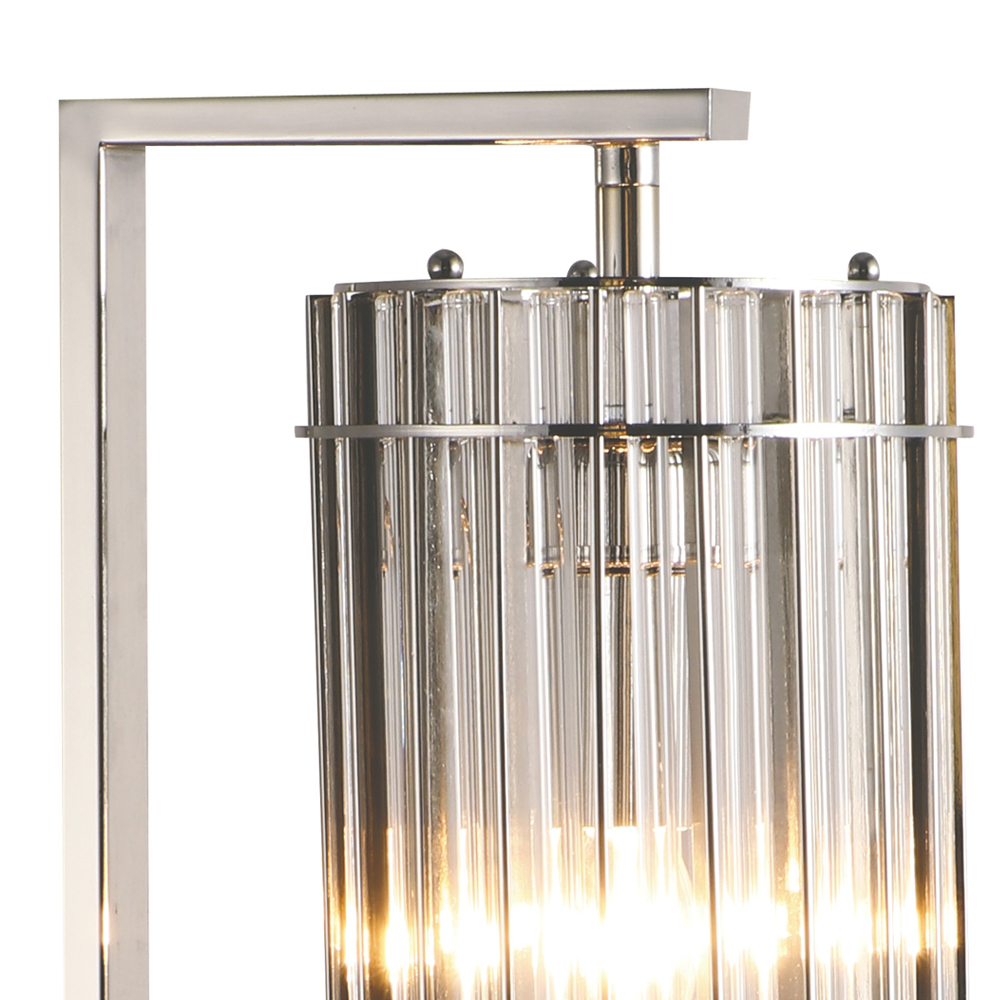 Настольная лампа Pimlico nickel от Delight Collection KG0772T-1 nickel DELIGHT COLLECTION ИНТЕРЬЕРНЫЕ 244910 Прозрачный;серебро  - Вид №1
