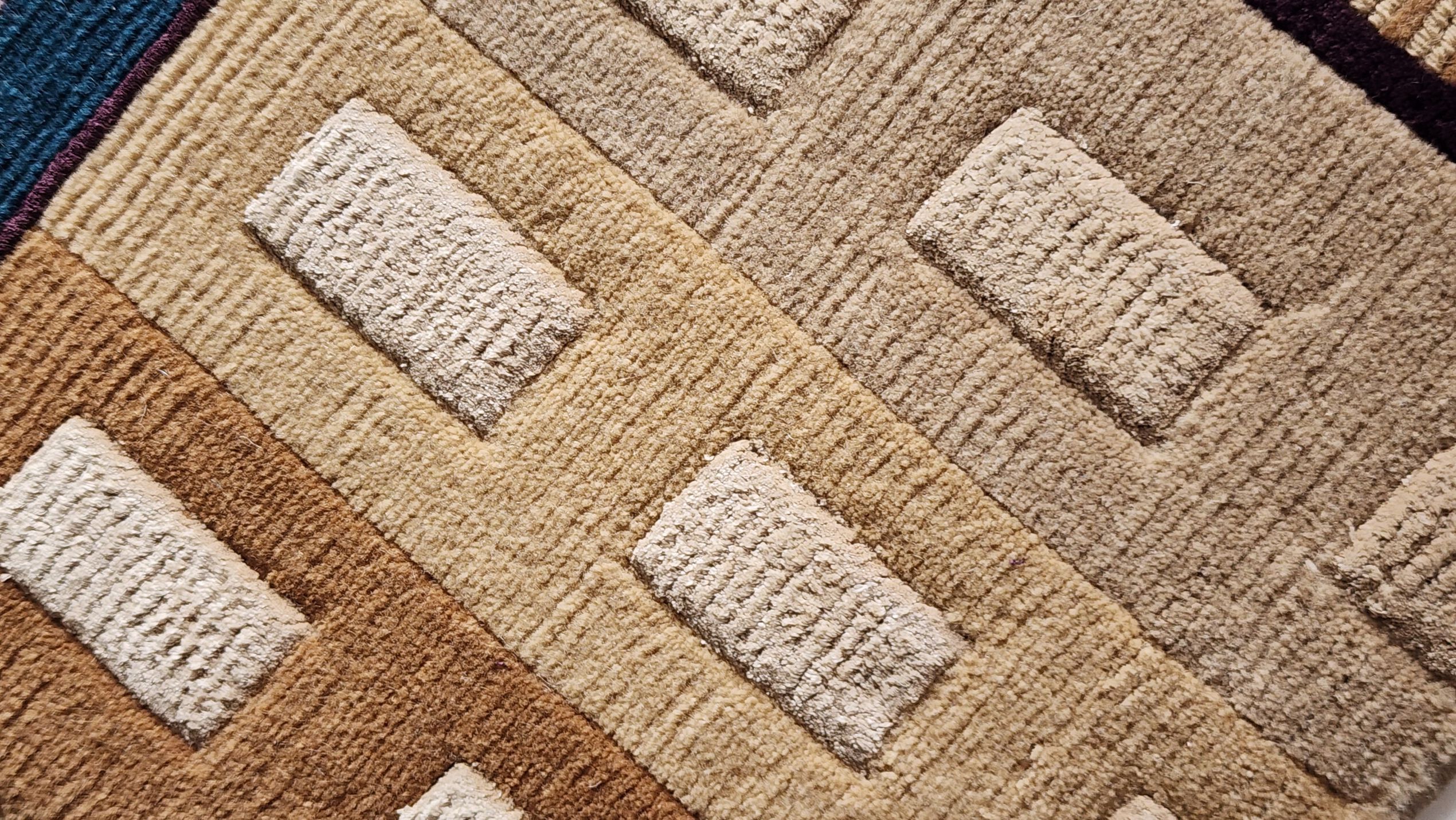 Прямоугольный ковер ручной работы Tapis Rouge абстракция ARCH-00073322