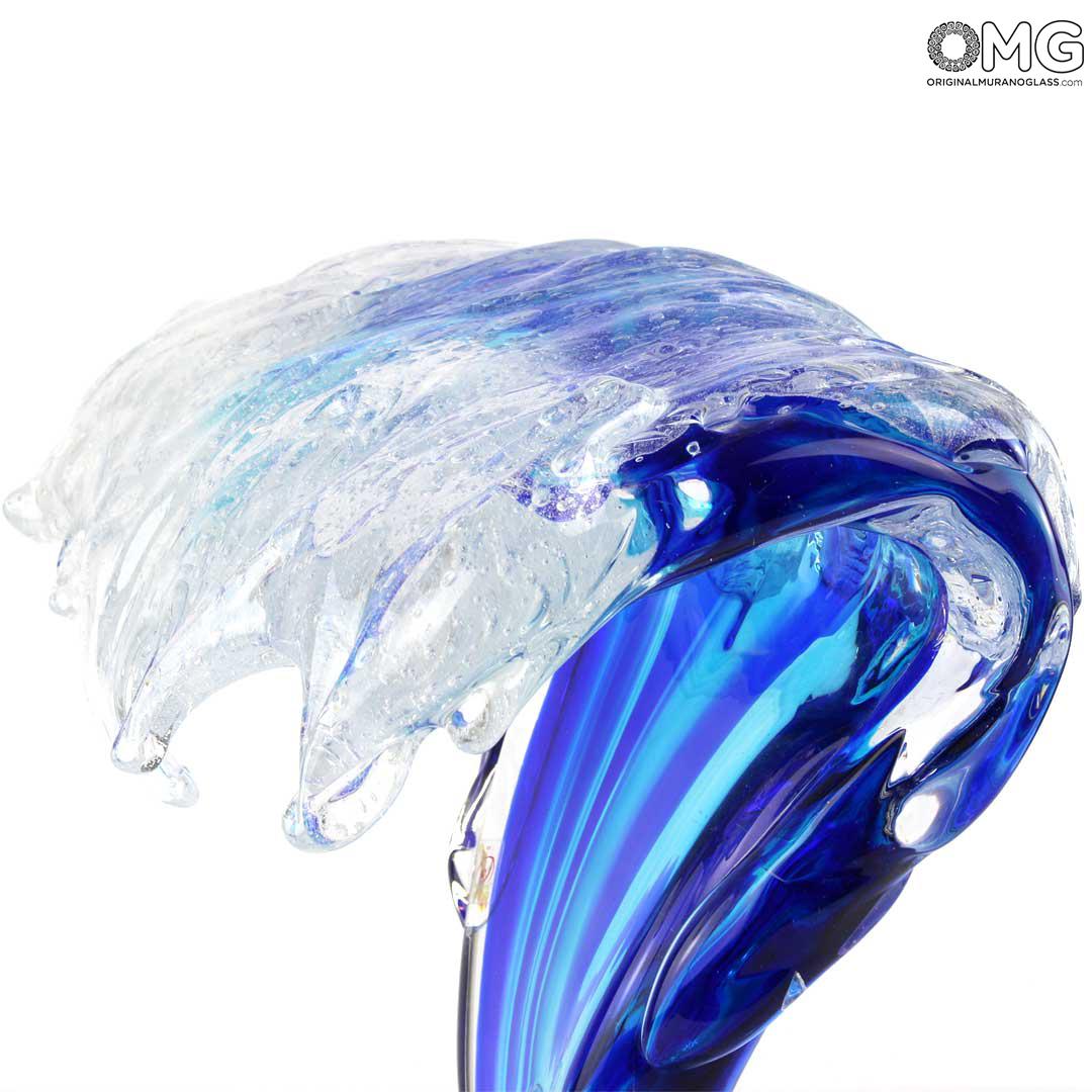 3924 ORIGINALMURANOGLASS Скульптура Волна в Каганаве - муранское стекло OMG 18 см  - Вид №1