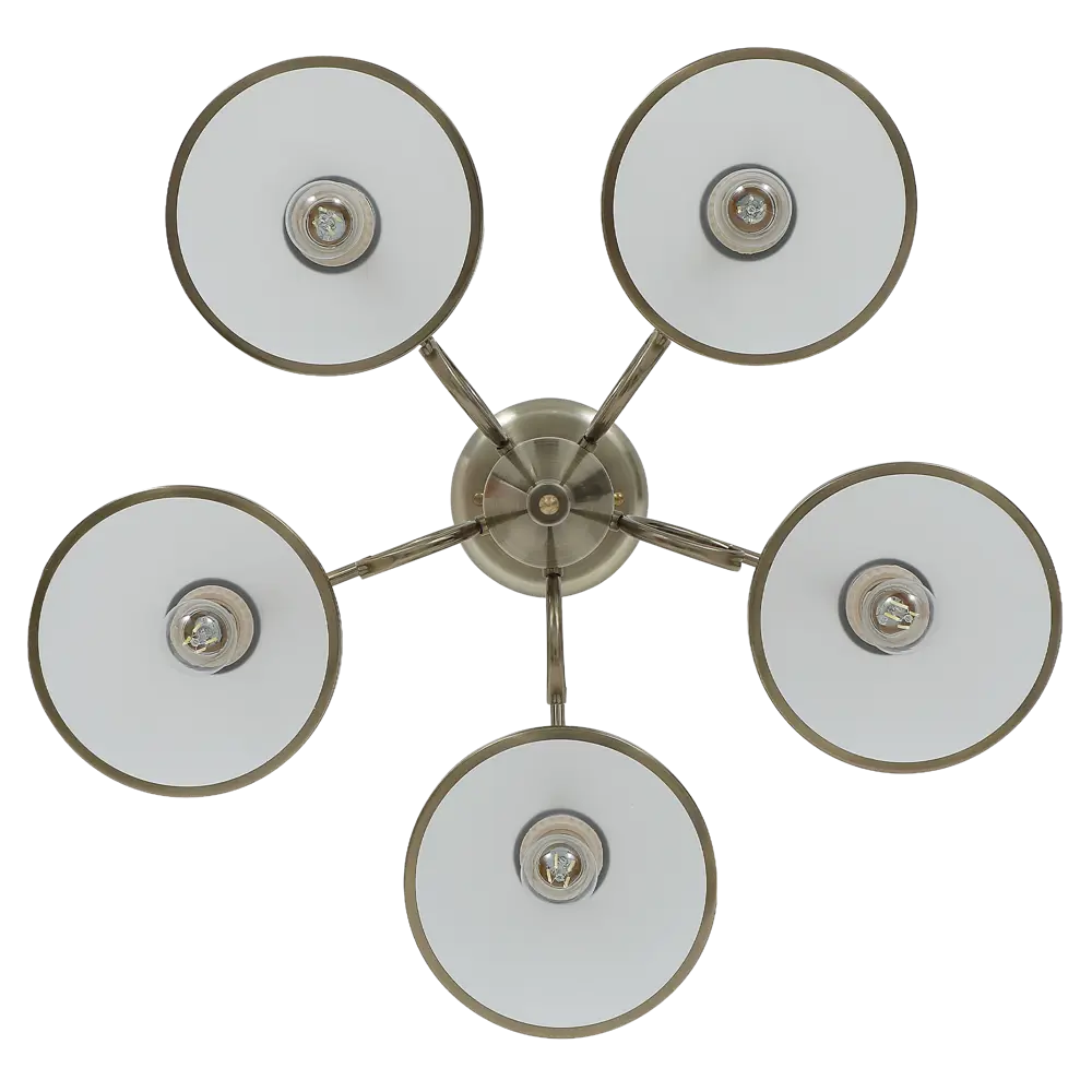 Люстра на штанге Palatino 5 ламп 20 м² цвет бронза SCHAFFNER STLM-2024884 - Вид №3