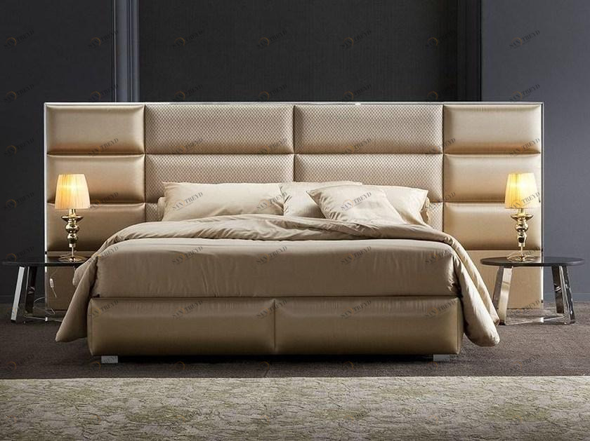 Chaarme Letti Кровать-контейнер из ткани с высоким изголовьем sun-id-1417387