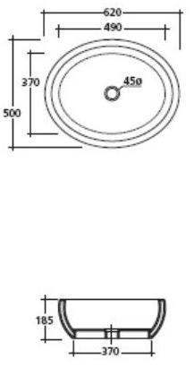 Подвесная раковина настенная овальная Galassia El1 / el2 белая sun-id-1408344 - Вид №3