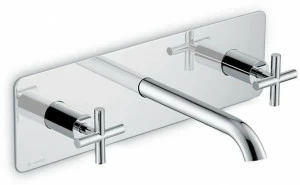 newform Смеситель для умывальника настенный на 3 отверстия с тарелкой Blink