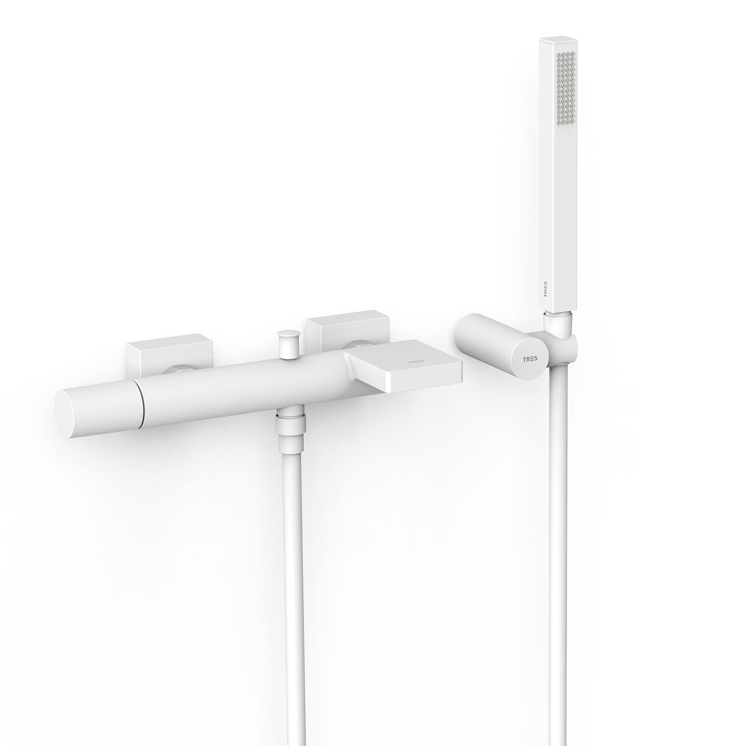 PROJECT-Настенный смеситель TRES с одной ручкой для ванны и душа-21117001BM TRES