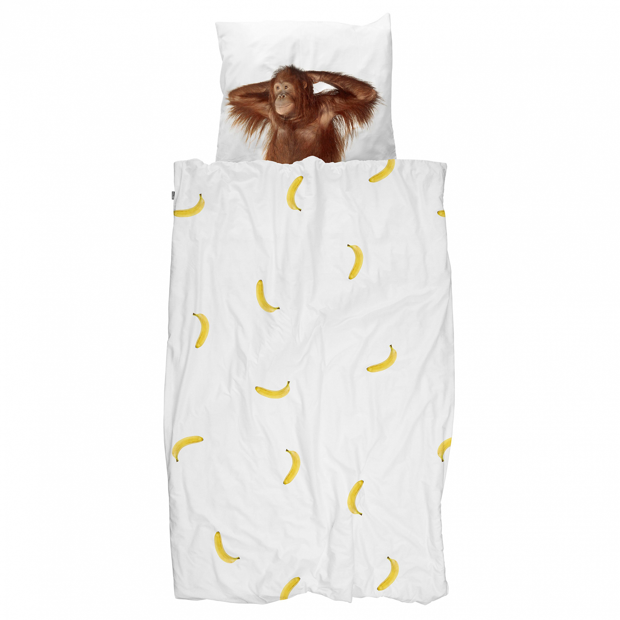 Детское постельное белье односпальное "Обезьянка" 150х200 см SNURK  335463 Белый;желтый;коричневый  - Вид №3