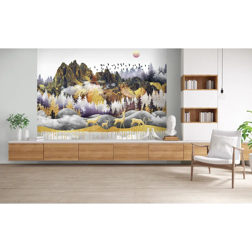 Фотообои Золотое копытце флизелиновые, 300x270 см, L13-262 FBRUSH 3D FLIZART STLM-2017030 - Вид №2