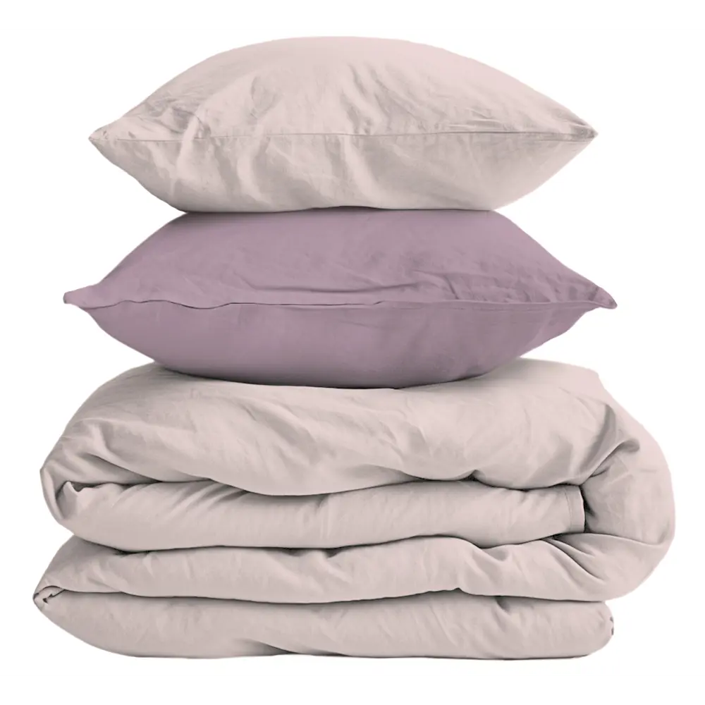 Santreyd Minimalism 471 — комплект постельного белья из полисатина в нежном бежево-розовом оттенке 89397781 STLM-1445791 - Вид №1