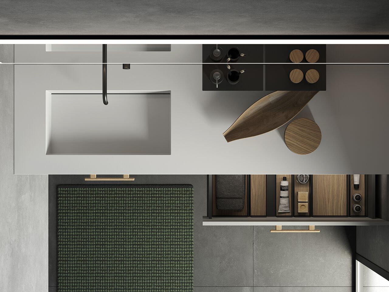 Полная мебель для ванной комнаты / умывальник Rexa Interlude ARCH-00062642 - Вид №1