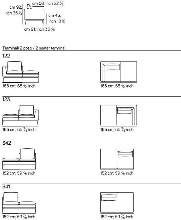 AMURA 4-х местный тканевый диван Leonard Am024.146+147 - Вид №6
