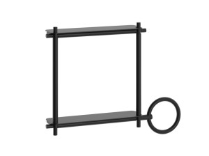 Квадратный модуль с полками и держателем для полотенец