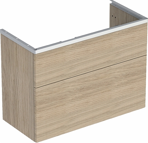 9610221101 IDO Glow напольная тумба под умывальник, с двумя ящиками, W = 980 мм, W1 = 1000 мм, белый - Вид №8