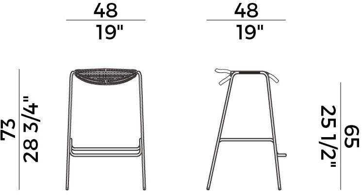 Potocco Табурет с подставкой для ног Egao 037/a - Вид №5