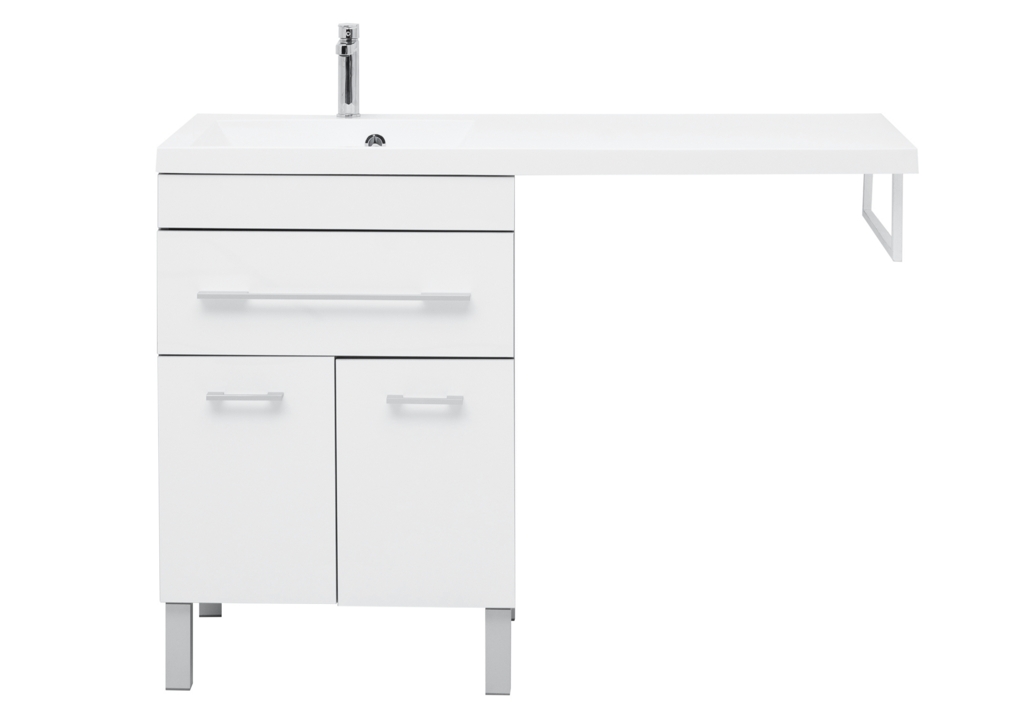 Тумба с раковиной Aquanet Верона 120 L белый (напольная, 1 ящик, 2 дверцы) 0018250700239565 - Вид №8
