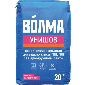 Шпаклевка гипсовая для заделки швов и стыков Волма Унишов 20 кг 89410068 STLM-2108591