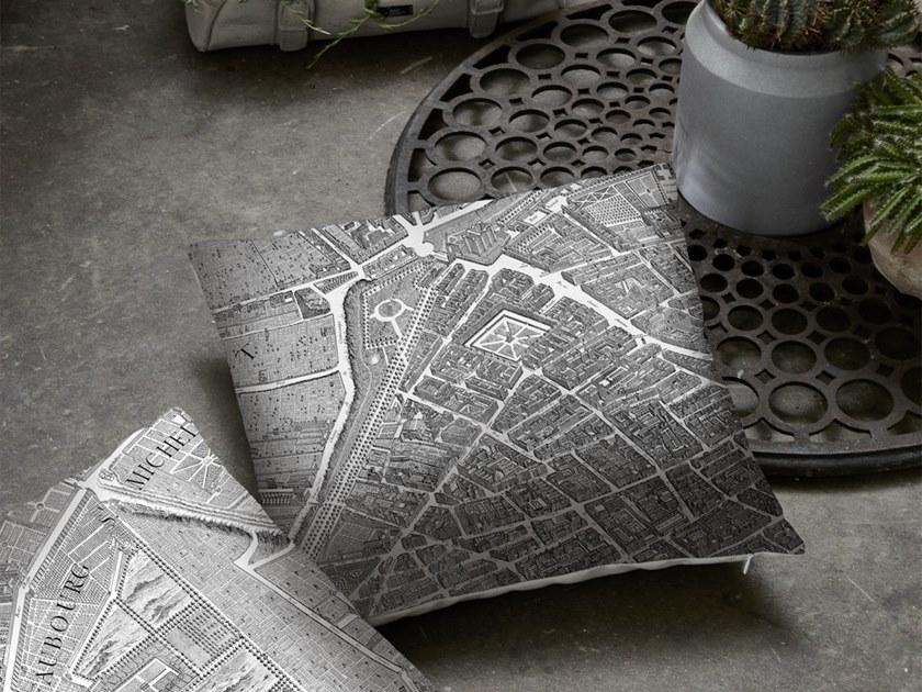 Koziel Квадратная подушка из полиэстера Turgot map of paris 9997-81  - Вид №1