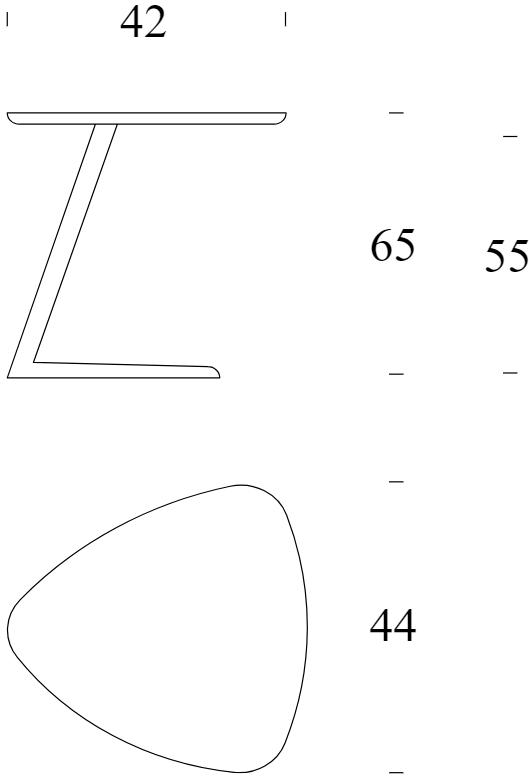 Tonin Casa Треугольный журнальный столик из дуба  T6021/h  - Вид №4