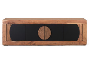 ТВ-шкаф из акации с распашными дверцами