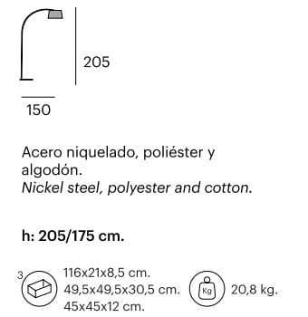 Стальная дуговая лампа Pilma BOSTON ARCH-00050965 - Вид №3