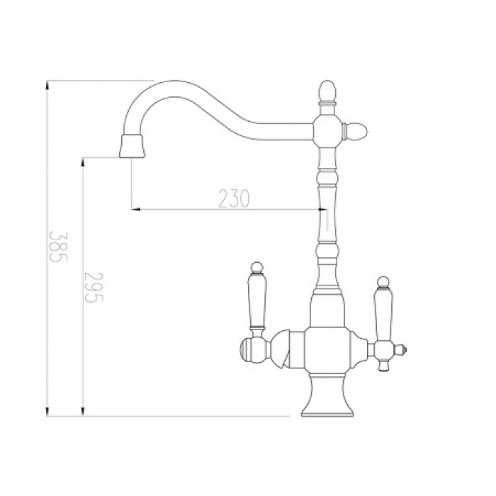 Zorg ZR 336 YF-22 AC antique Смеситель для кухни Zorg 305х230  - Вид №2