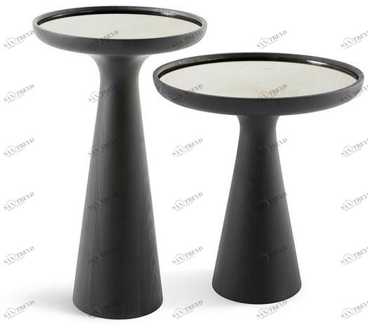 Gallotti&Radice Круглый лакированный высокий журнальный столик из массива дерева sun-id-1422161