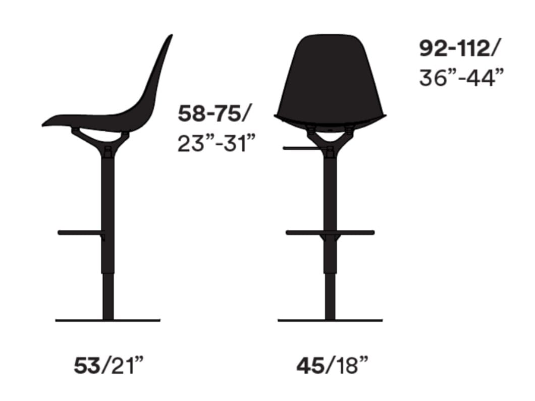 Регулируемая высота поворотный стул Opinion Ciatti Mammamia ARCH-00023231 - Вид №2