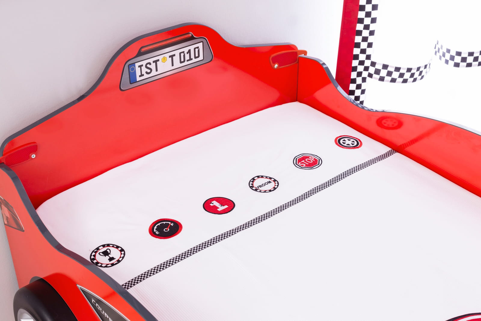 Кровать-машина 90х190 см красная Coupe CILEK RACE CUP 00-3832322 Красный Santreyd  - Вид №1
