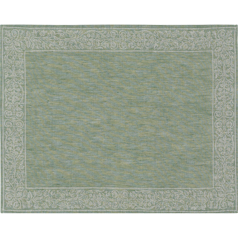 LEI_38_64_38 Подставка под тарелку, 38/50 зеленый 100% лен жаккард LEITNER Santreyd 