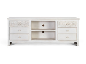 Низкий шкаф для телевизора в манго с ящиками