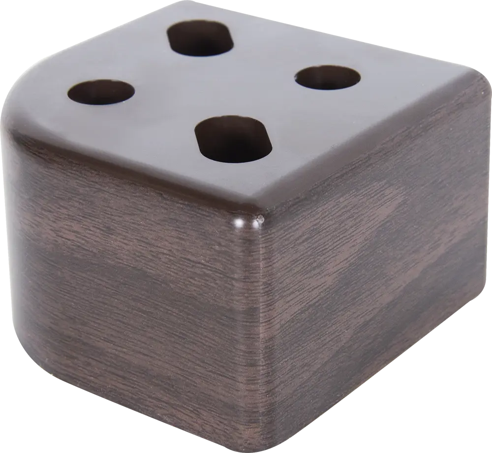ЛЕВША | Мебельная опора квадратная 85×85 мм венге с винтовым креплением 82065881