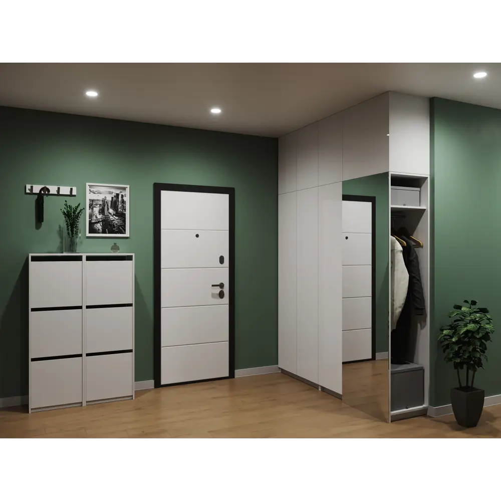 Santreyd Лион - распашная дверь для модульного шкафа 39.6x193.8 см белый глянец 88967153 STLM-1093926 - Вид №6