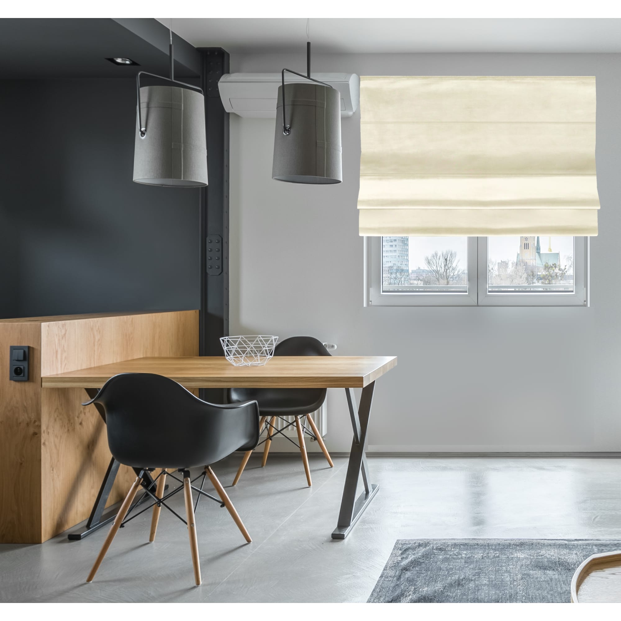 82411446 Штора римская Милфид 140x190 см цвет ваниль Santreyd  - Вид №6