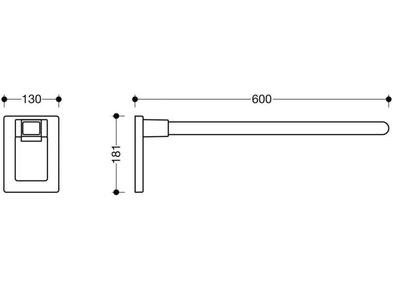 950.50.61040 Откидная опорная рейка моно HEWI Stützen  - Вид №9