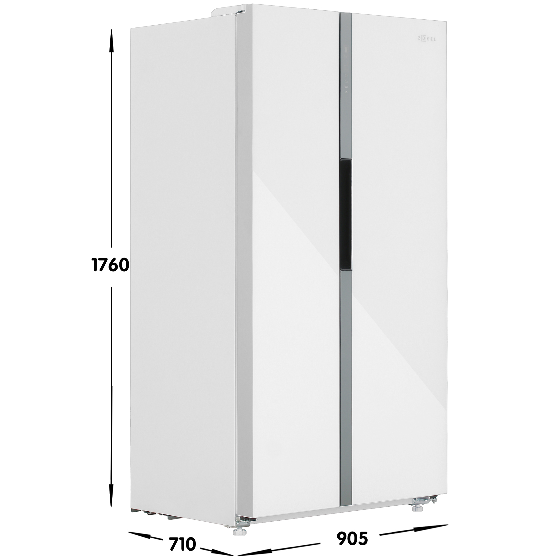 9953100 Холодильник Side by Side   ZUGEL ZRSS630W белый STDN-0023996 - Вид №6