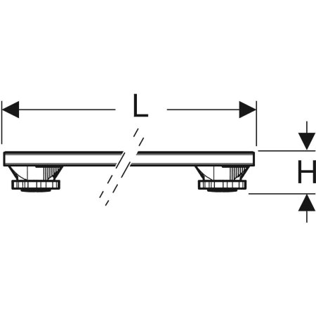 554.958.00.2 Монтажный комплект Geberit для душевых поддонов со структурой натурального камня, до 140 см Geberit  - Вид №2