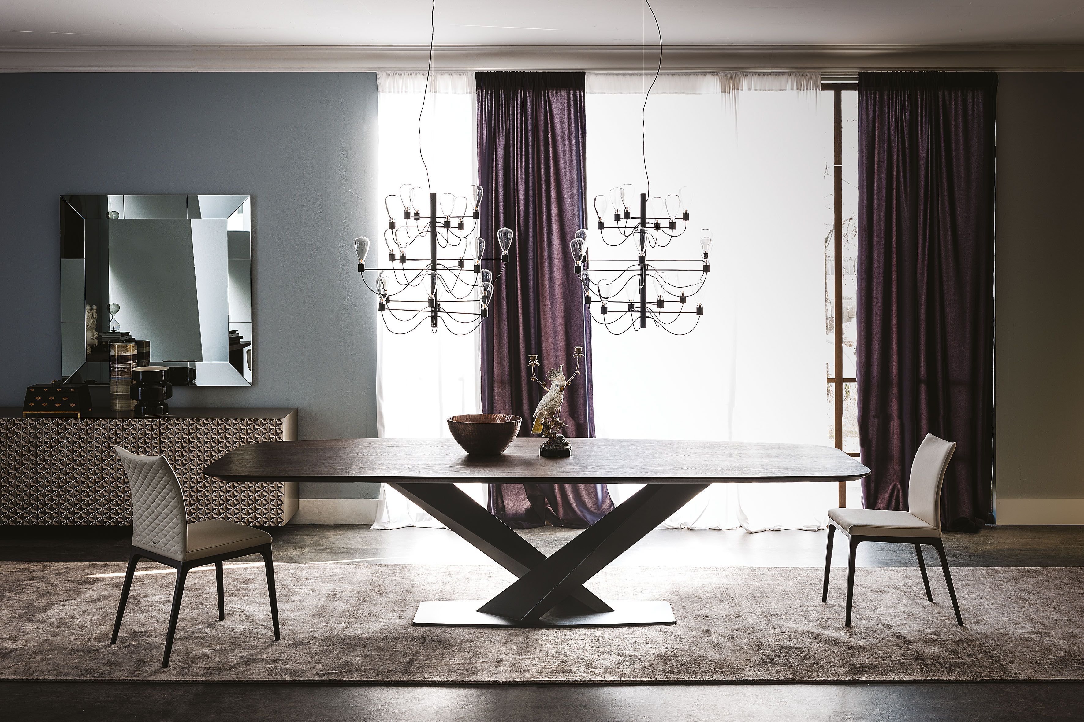 Стальной и деревянный стол Cattelan italia Stratos ARCH-00076688 - Вид №2